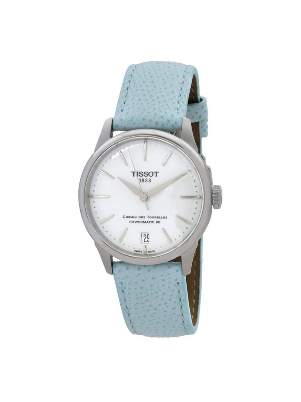 NWT Tissot Chemin des Tourelles Powermatic 80 Automatic White Dial Ladies Watch